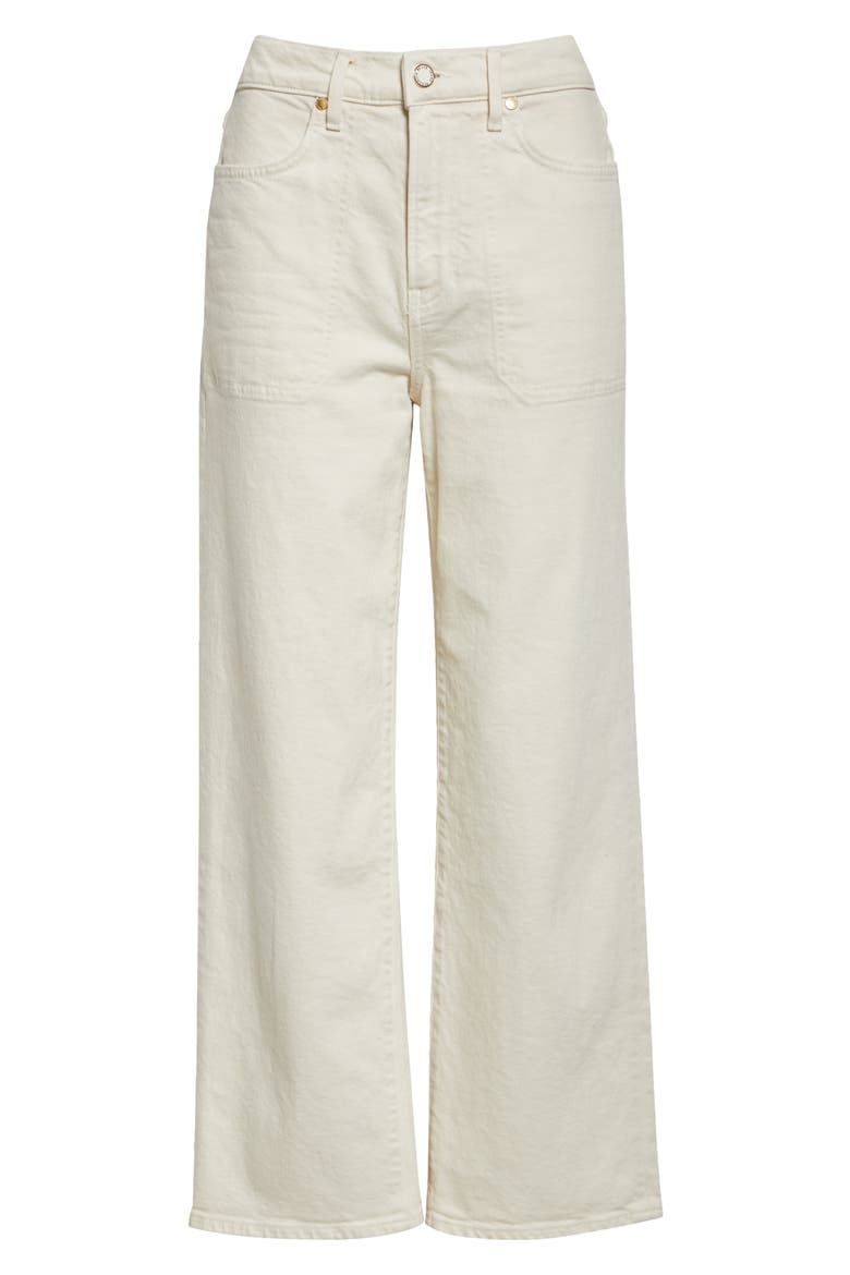 Crosbie High Waist Crop Wide Leg Jeans, Alternate, color, ECRU