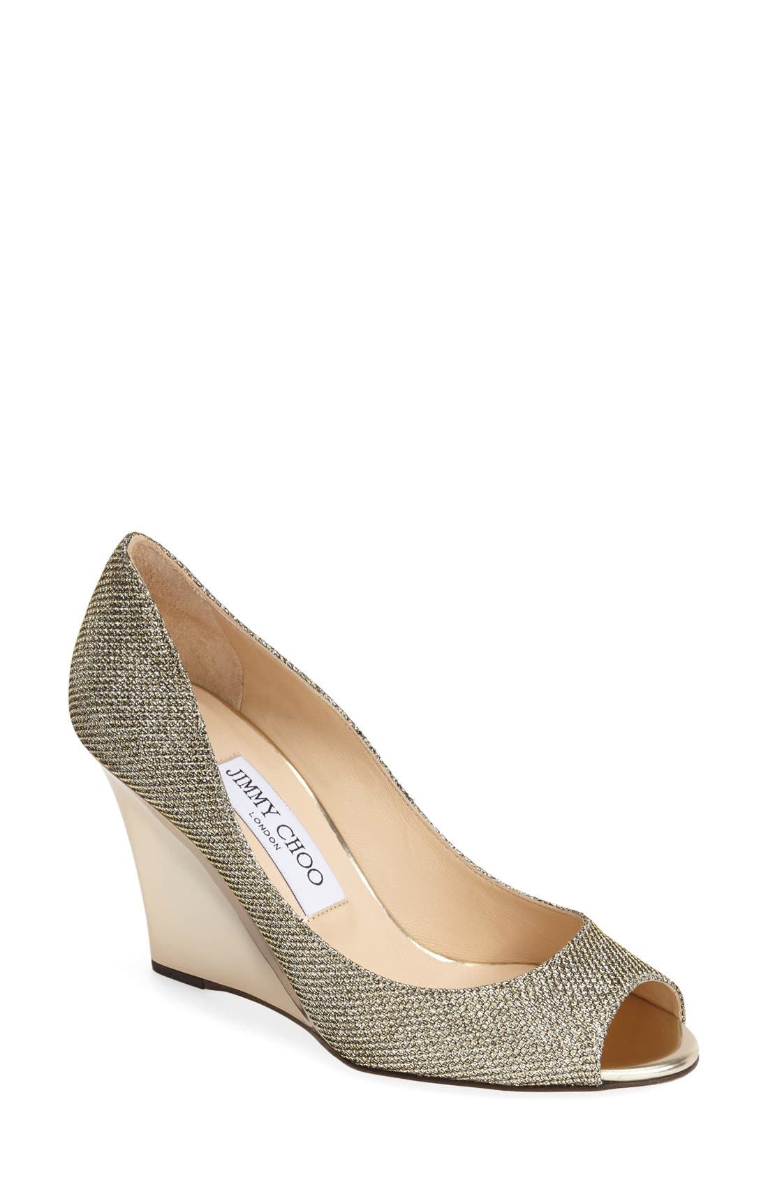 'Baxen' Wedge Pump, Main, color, LIGHT BRONZE