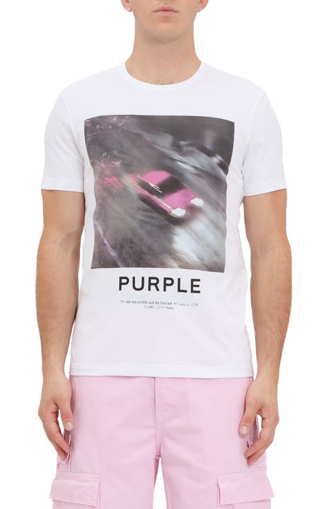 【Purple Brand】グラフィック ロゴ ニット ジャージー Tシャツ PURPLE BRAND Heavyweight Cotton Jersey Graphic T-Shirt