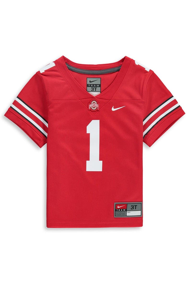 Nike Toddler Nike #1 Scarlet Ohio State Buckeyes Team Replica Football Jersey, Alternate, color, Scarlet