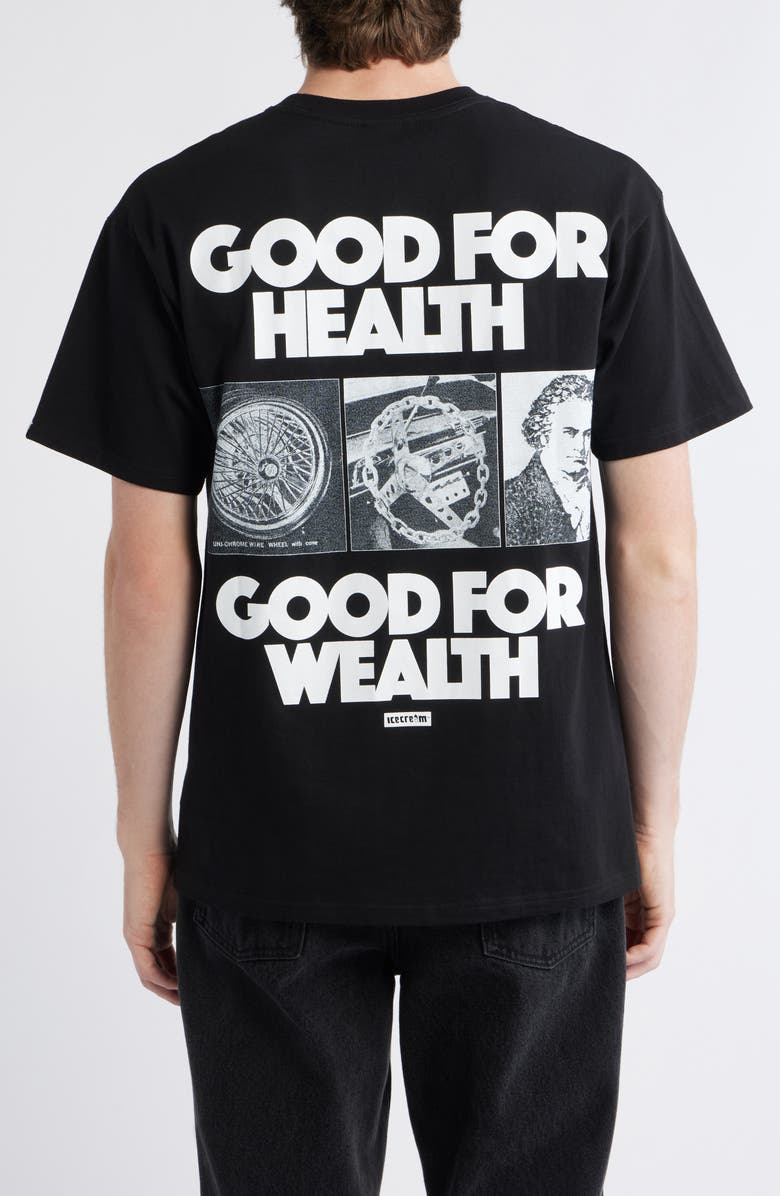 ICECREAM Good for Health Graphic T-Shirt, Alternate, color, Black