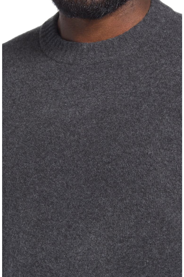 Brushed Crewneck Sweater, Alternate, color, GREY DARK CHARCOAL HEATHER