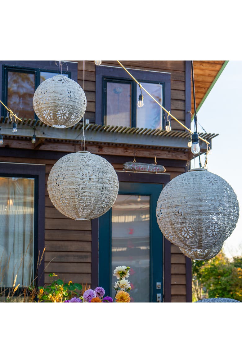 Stella Luxe Pearl Boho Battery-Powered Lantern, Alternate, color, Pearl