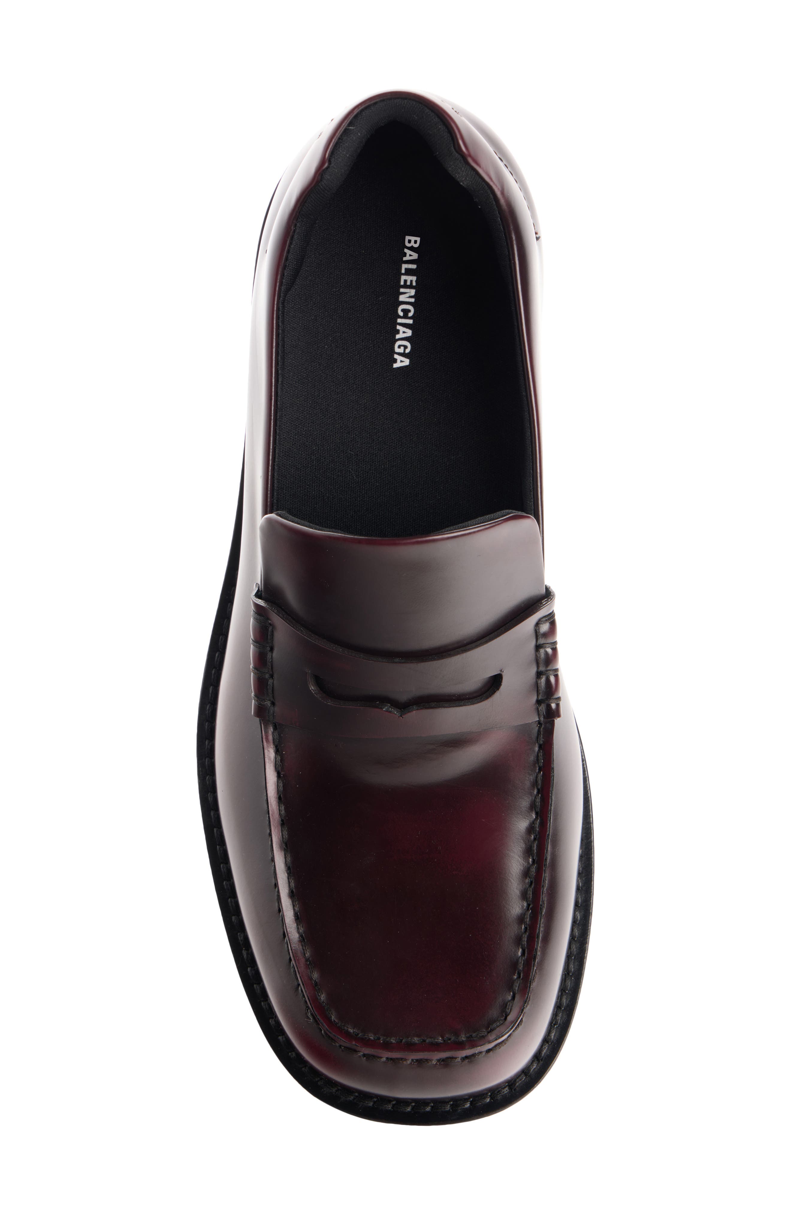 Balenciaga B Logo Comfy Loafer, Alternate, color, Burgundy Lacquer