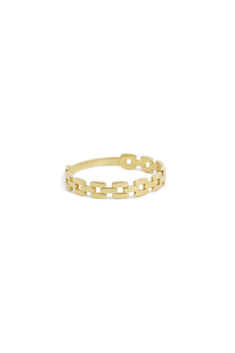 Square Link Ring, Alternate, color, Yellow Gold