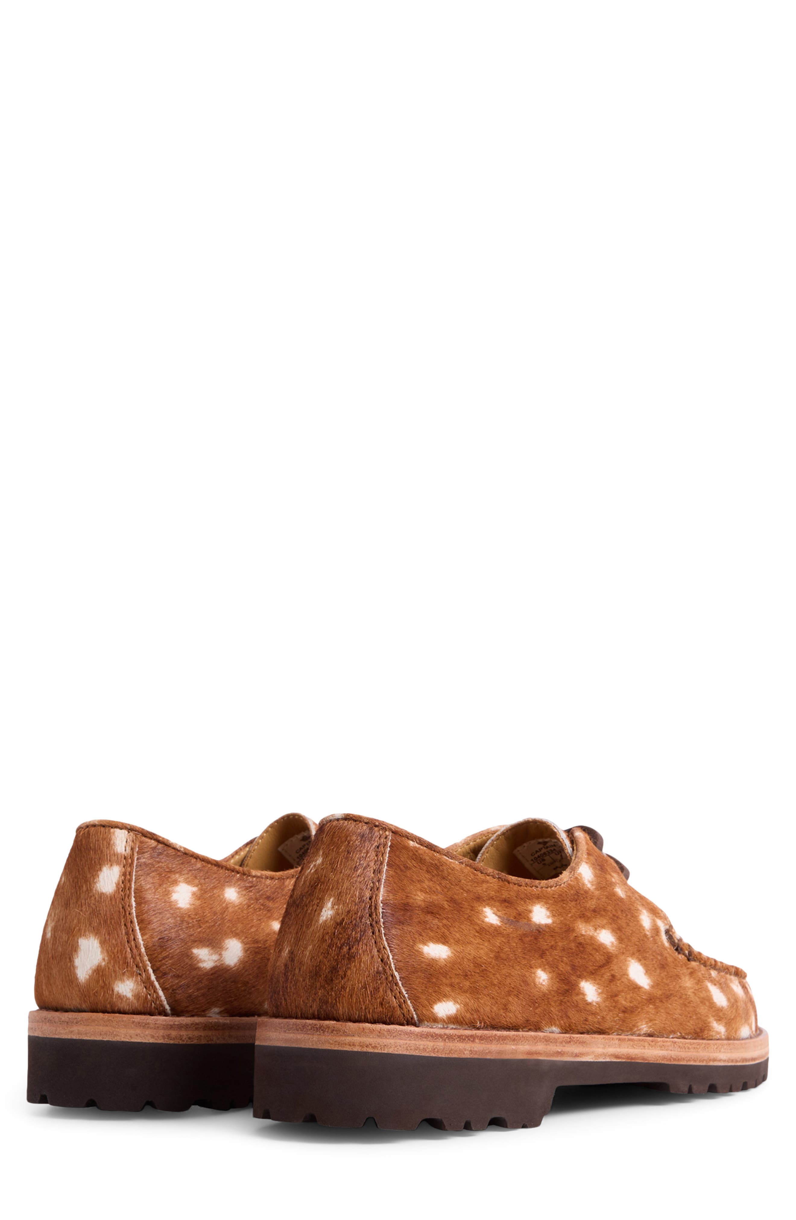 Sperry x Colour Plus Companie Genuine Calf Hair Captains Oxford, Alternate, color, Fawn Leather Pony Hair