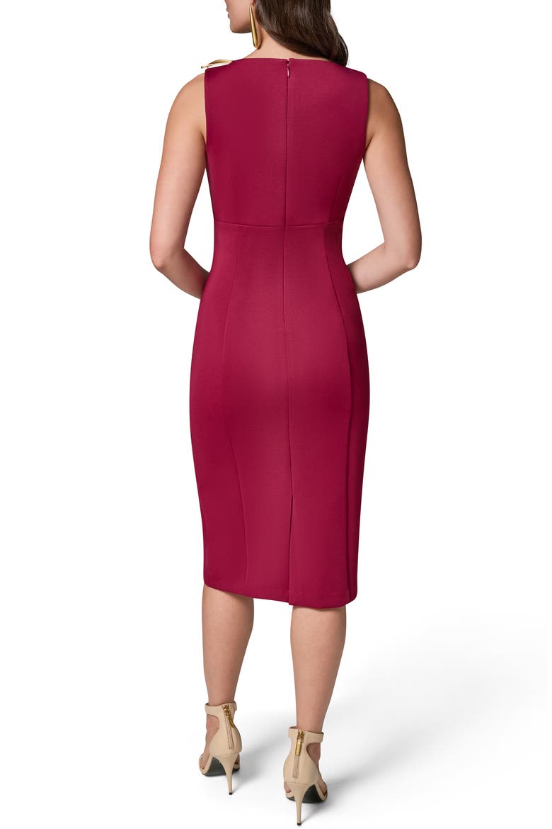 Asymmetrical Neckline Sheath Dress, Alternate, color, SANGRIA