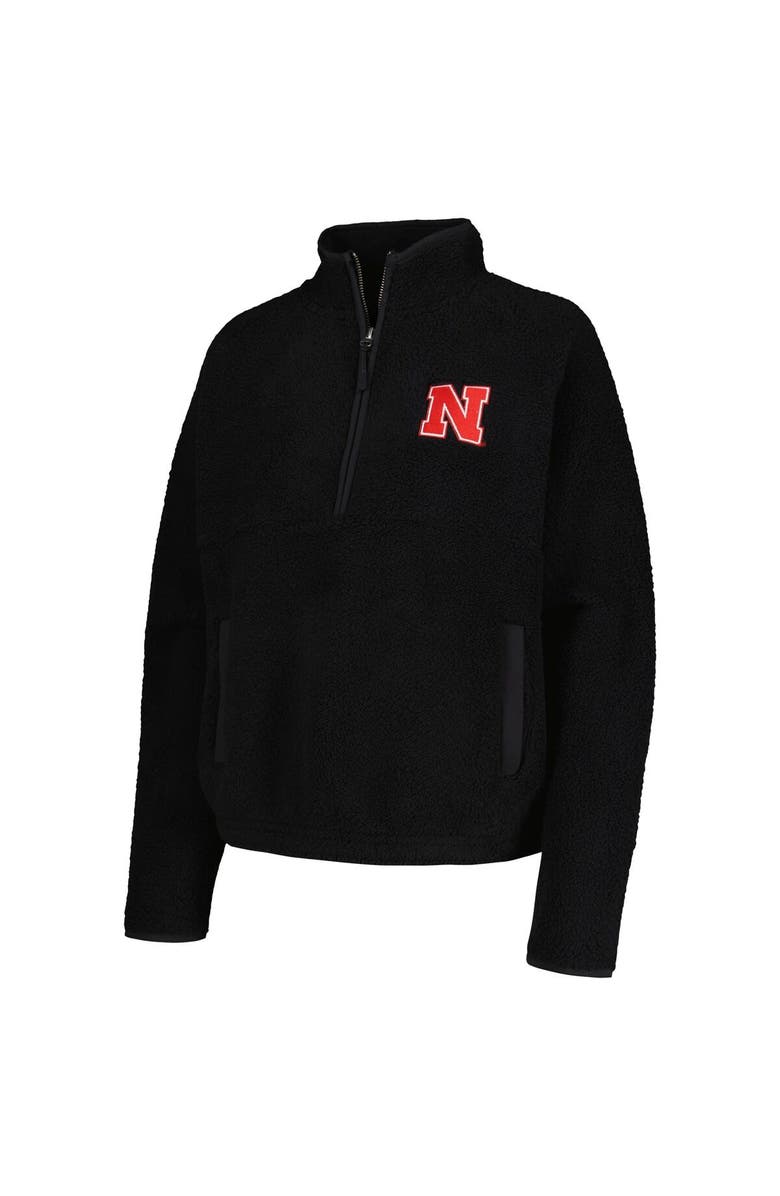BOXERCRAFT Women's Black Nebraska Huskers Everest Half-Zip Sweatshirt, Alternate, color, Black