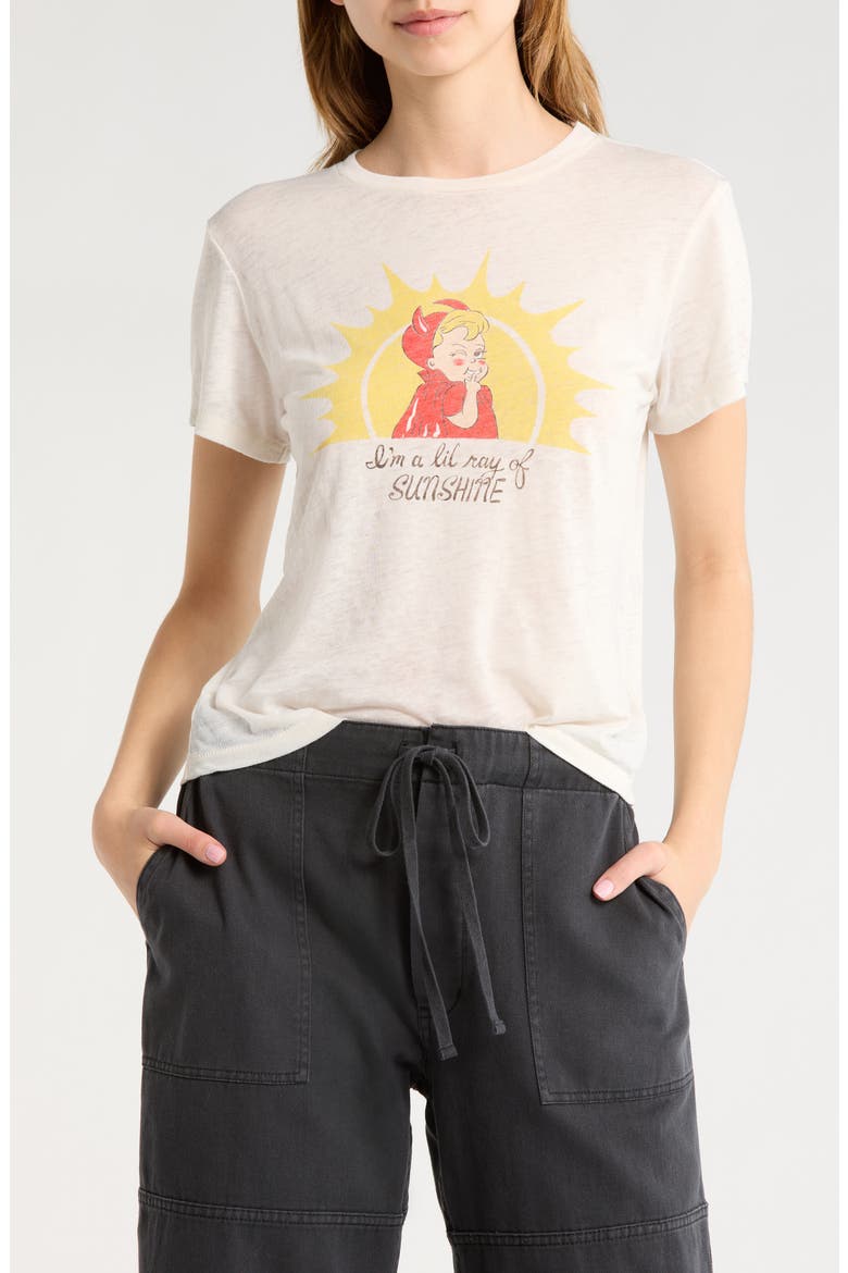 Ray of Sunshine Graphic T-shirt, Main, color, VINTAGE WHITE