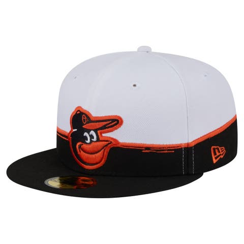 Men's New Era  Black/White Baltimore Orioles Paint Stroke 59FIFTY Fitted Hat