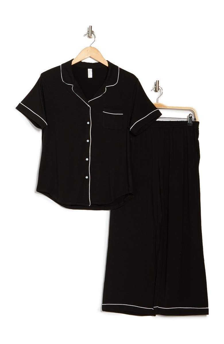 Flora By Flora Nikrooz Annie Matching Pajama Set, Alternate, color, Black