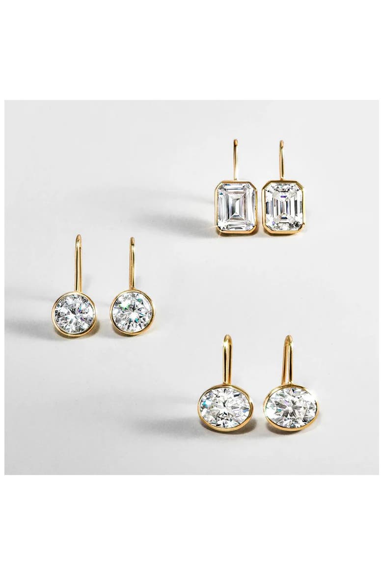 Fallon Bezel Drop Earrings, Alternate, color, CLEAR