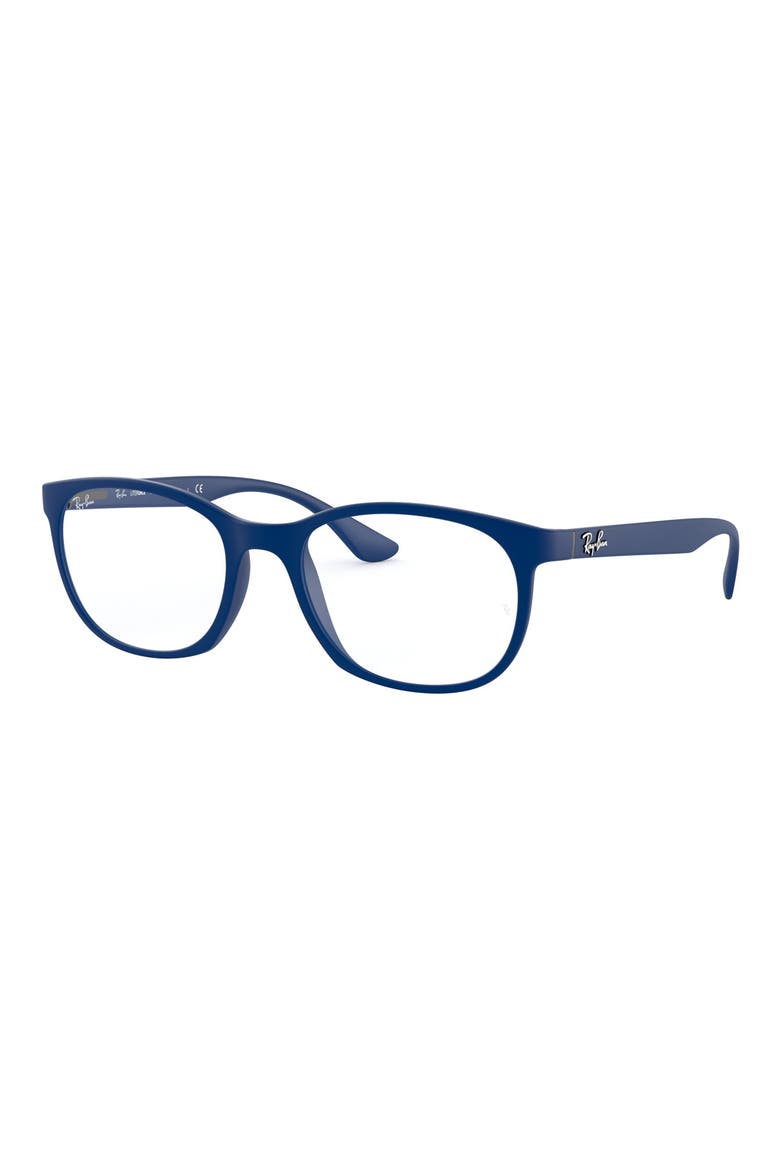 53mm Rectangular Optical Glasses, Alternate, color, BLUE