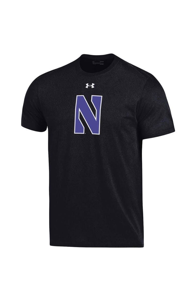 Under Armour Men's Under Armour Black Northwestern Wildcats School Logo Cotton T-Shirt, Alternate, color, 