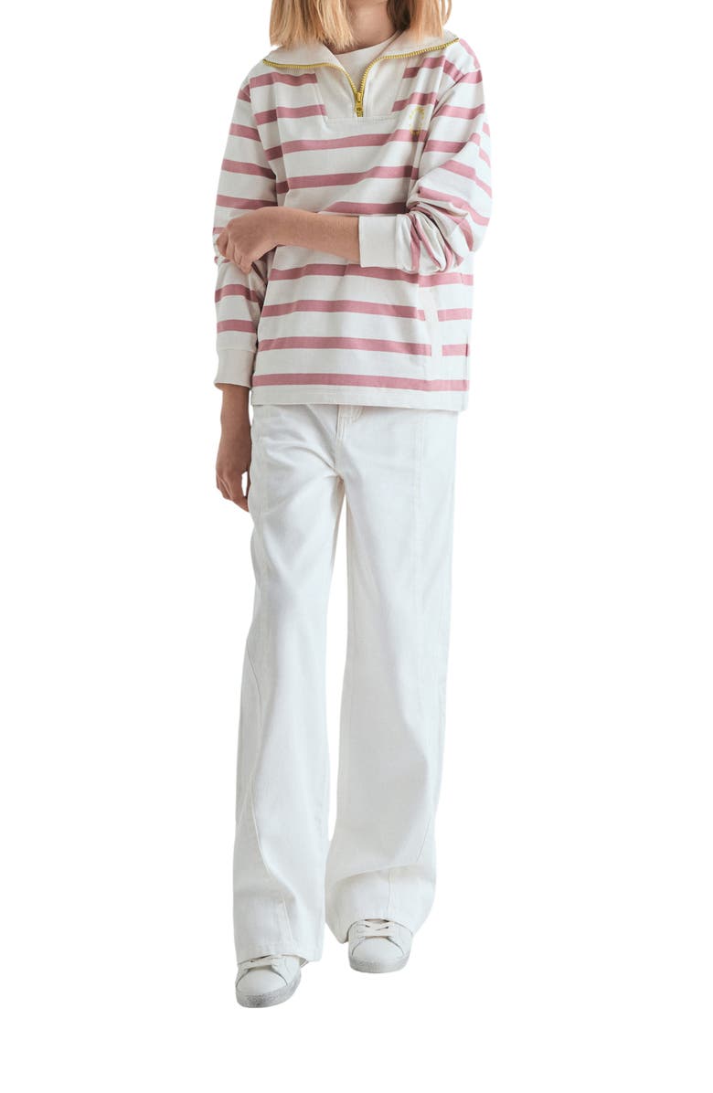 Scalpers Striped Turtleneck Sweatshirt, Alternate, color, Pink Stripes