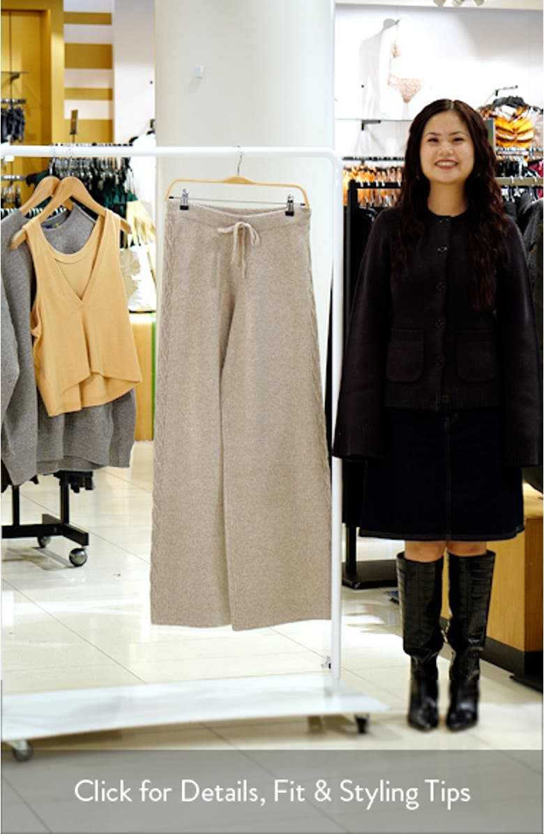 Stassi Cable Stitch Sweater Pants, sales video thumbnail