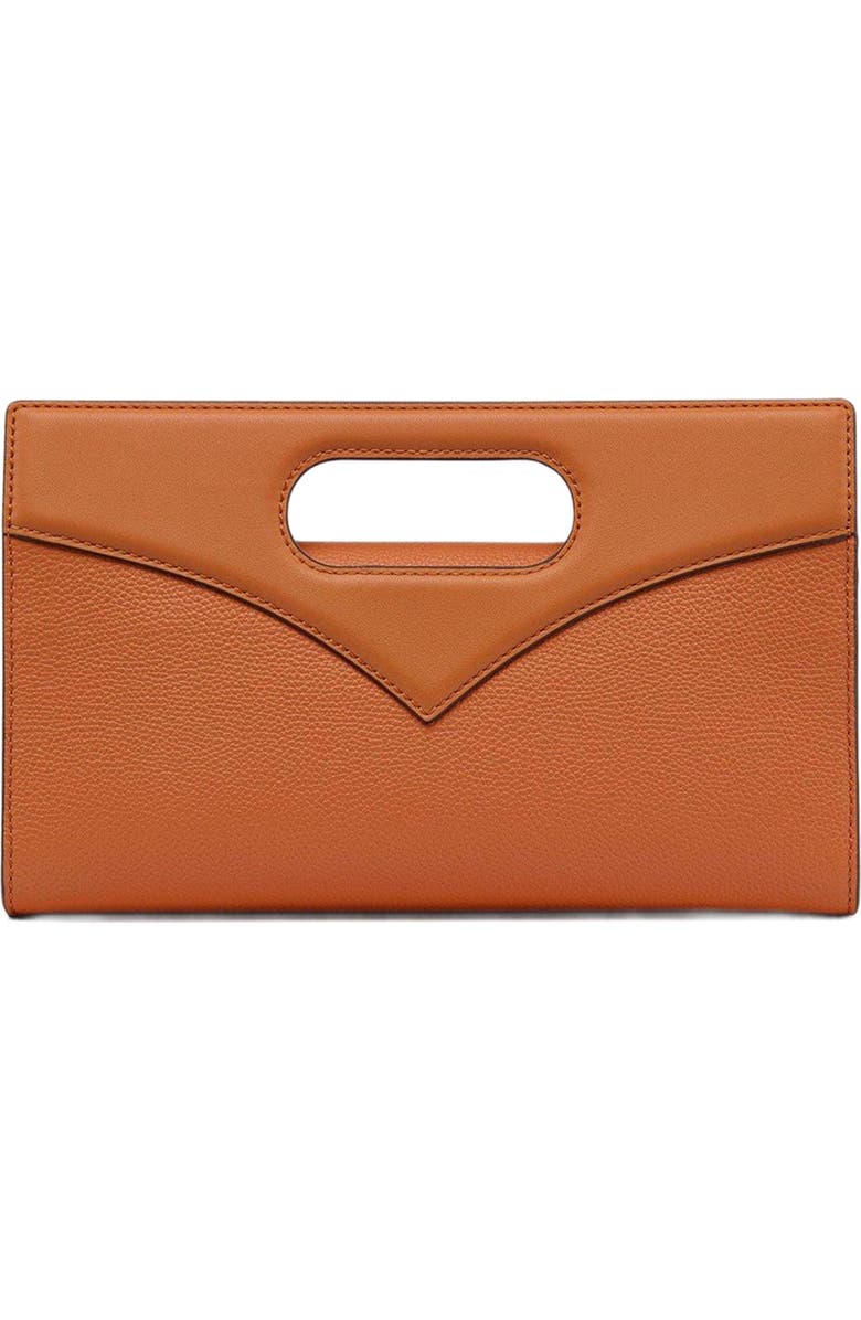 MCM Diamond Tote in Embossed Leather, Alternate, color, Cognac