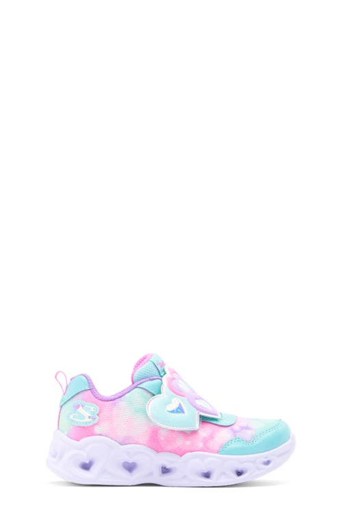 Skechers Kids' Heart Lights® Light-up Sneaker In Turquoise/lavender