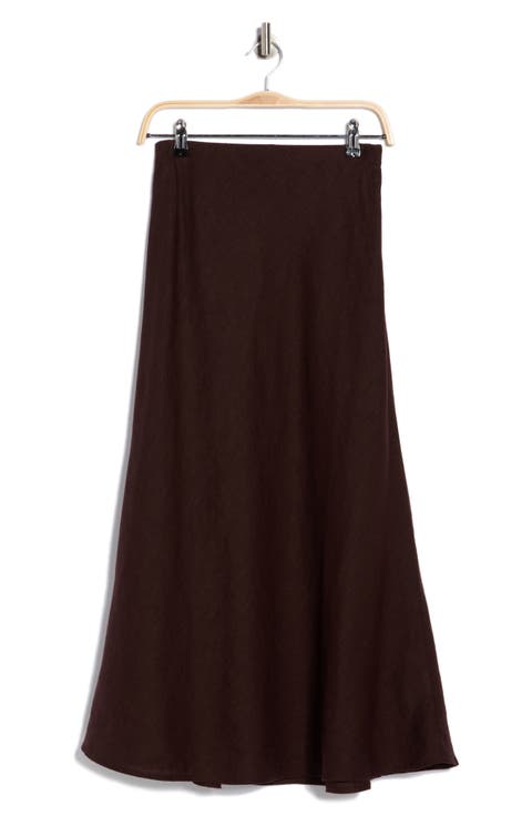 Linen Maxi Slip Skirt