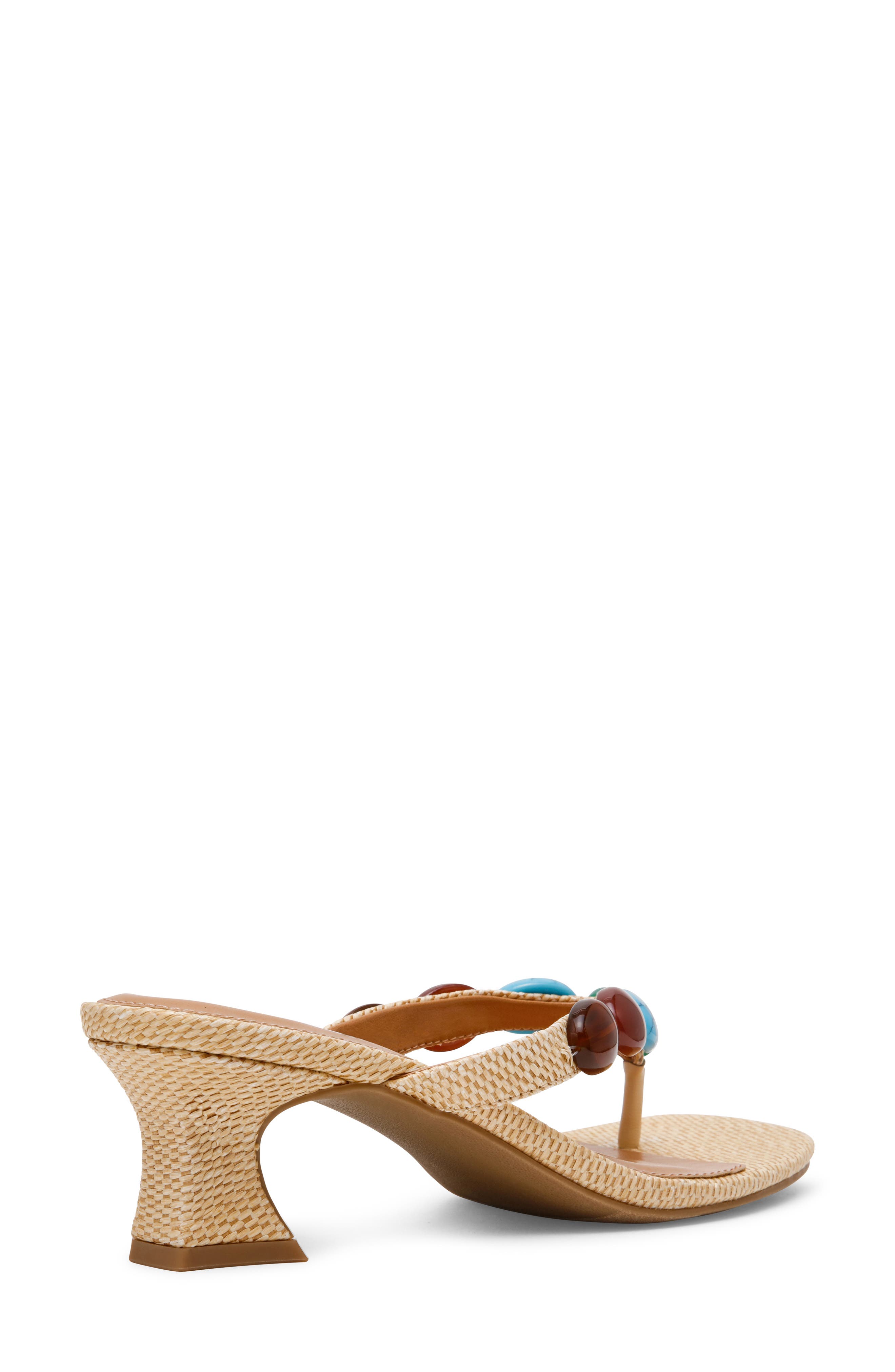 Bowi Embellished Sandal, Alternate, color, RAFFIA