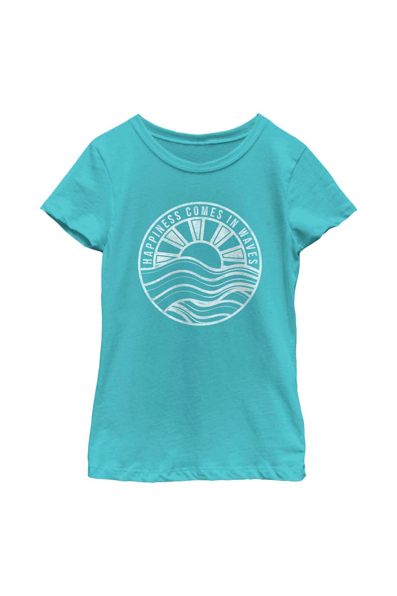 Girl's Lost Gods Happiness In Waves  Graphic T-Shirt, Main, color, Tahiti Blue