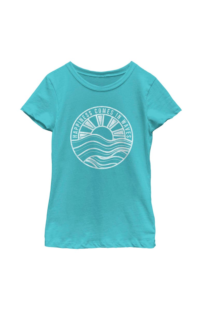 Lost Gods Girl's Lost Gods Happiness In Waves  Graphic T-Shirt, Main, color, Tahiti Blue