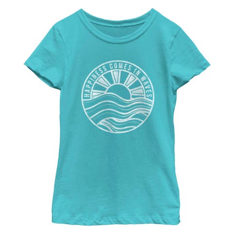 Girl's Lost Gods Happiness In Waves  Graphic T-Shirt