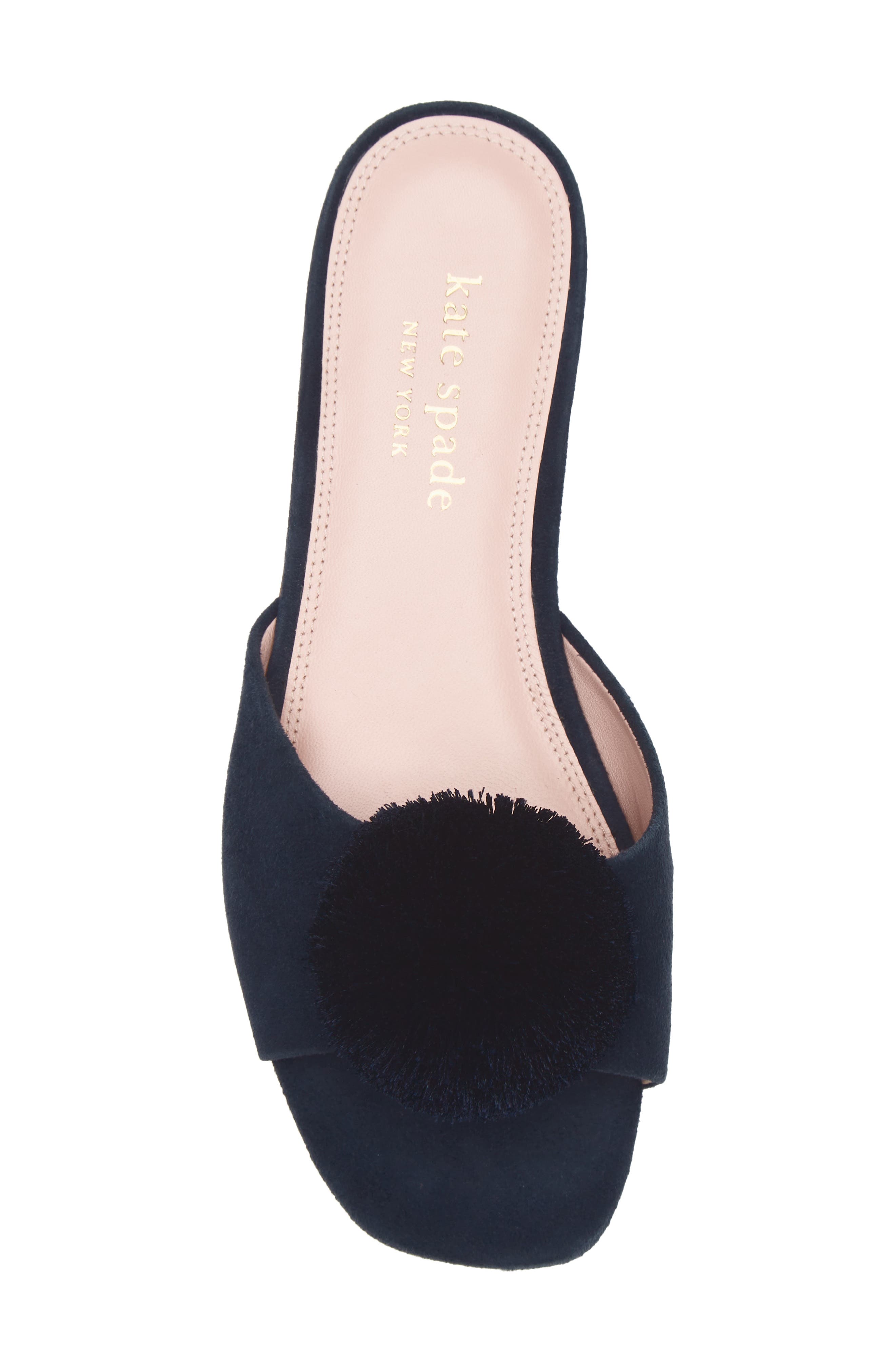 Kate Spade New York amour pom slide sandal, Alternate, color, Blazer Blue