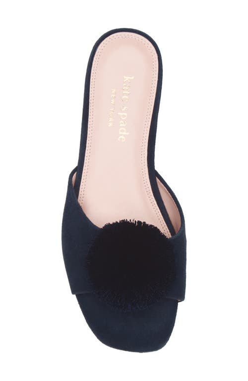Kate Spade New York Amour Pom Slide Sandal In Blue