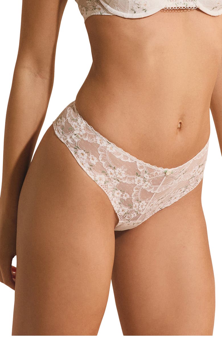 Etam Bouquet Cheeky Hipster Briefs, Alternate, color, White Multi