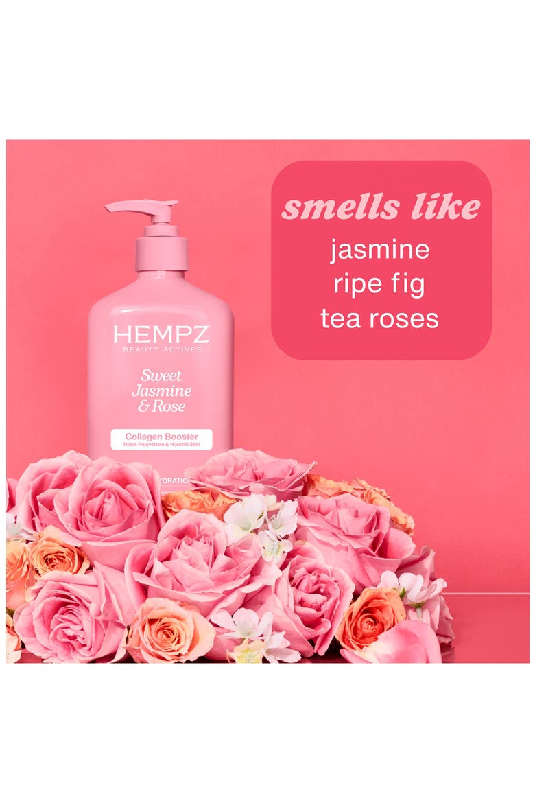 Beauty Actives Sweet Jasmine & Rose Herbal Body Moisturizer with Collagen Booster, Alternate, color, NO COLOR