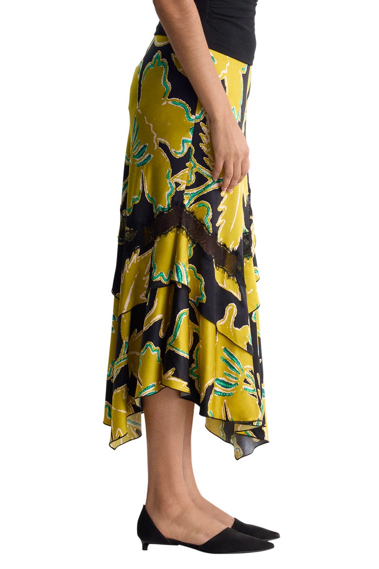 Sylvie Asymmetric Midi Skirt, Alternate, color, CERA FLOWER GIANT BRINE