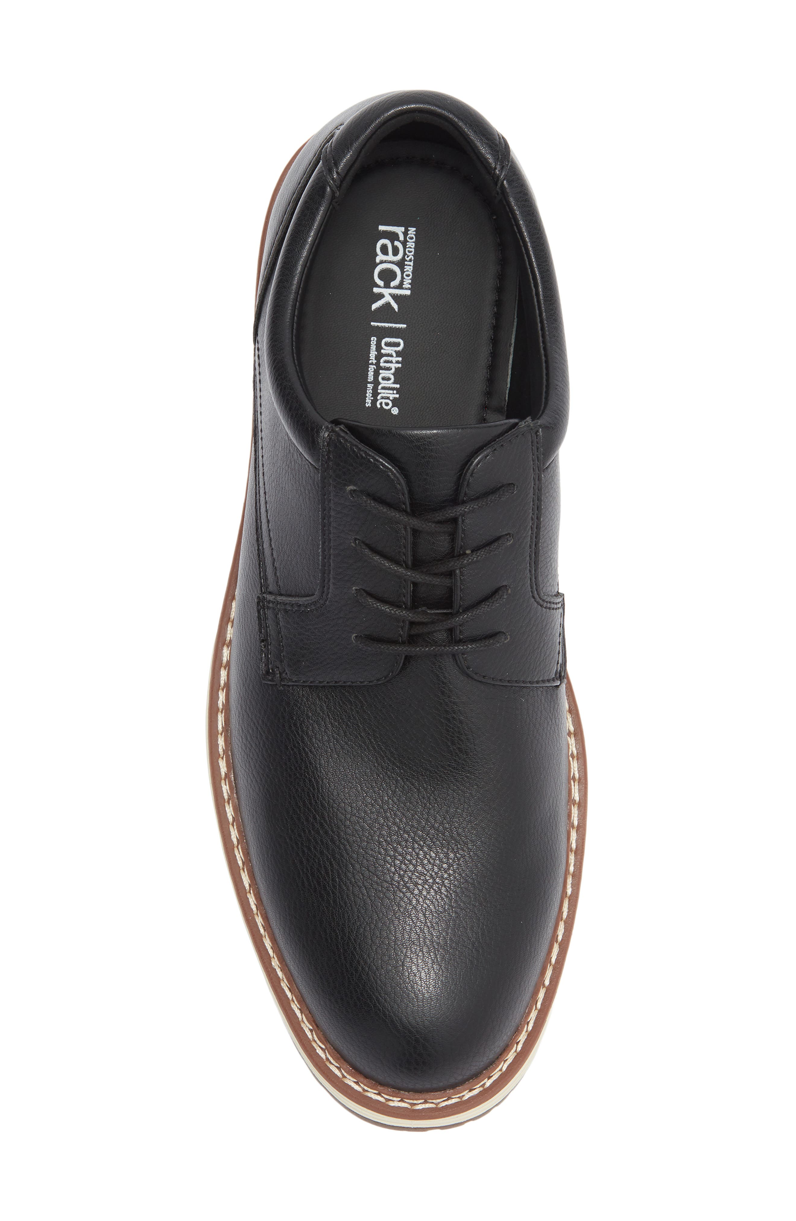 NORDSTROM RACK Sven Plain Toe Derby, Alternate, color, Black