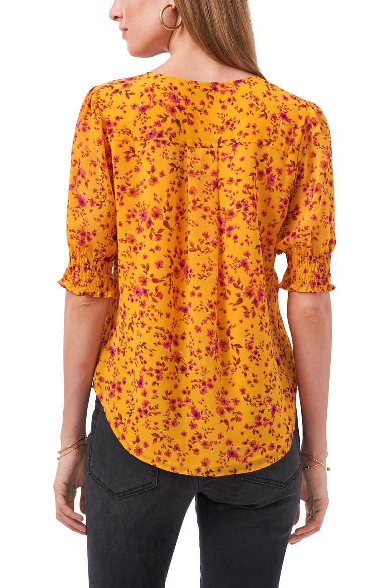 Floral Pintuck Front Top, Alternate, color, FLRL GLOW