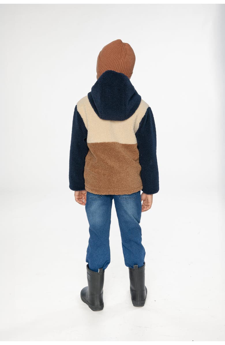 Deux par Deux Reversible Mid-Season Fleece Hooded Full Zip Jacket, Alternate, color,