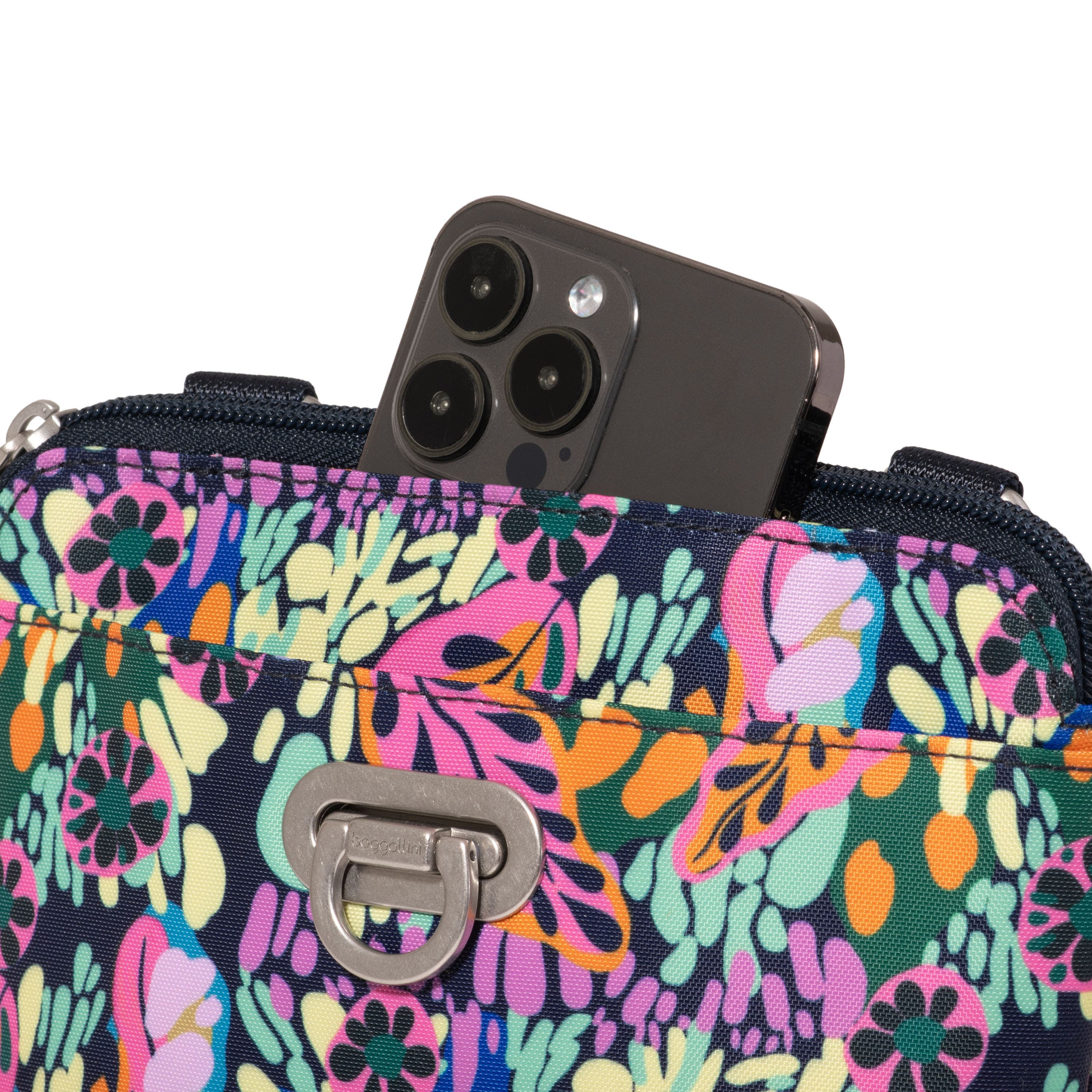 BAGGALLINI Coastal Flip Lock Mini Crossbody, Alternate, color, Paradise Print