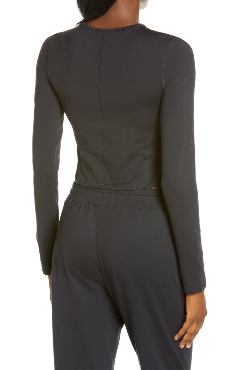 Girlfriend Collective Recycled Polyester Blend Crop T-Shirt, Alternate, color, 