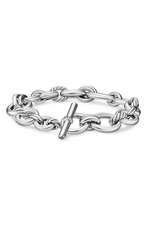 Mercer® Chain Bracelet in Sterling Silver with Diamonds, 8mm
