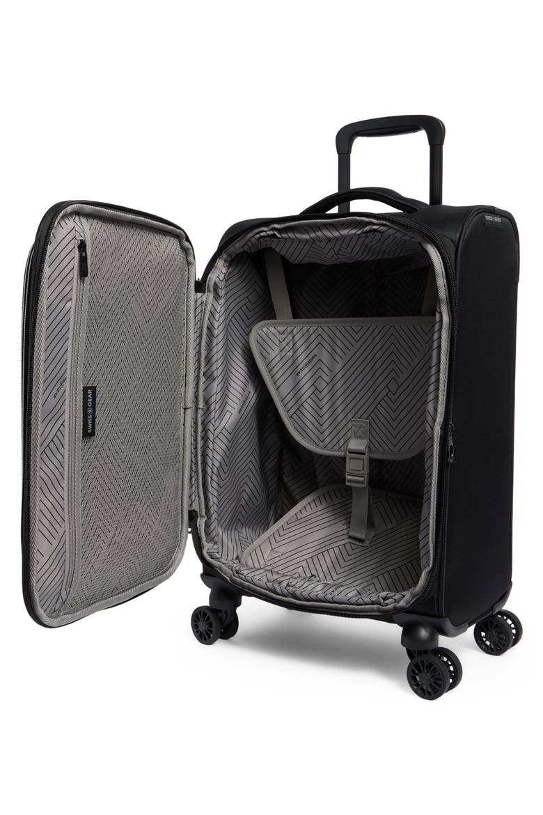 19-Inch Softside Spinner Carry-On Luggage, Alternate, color, BLACK