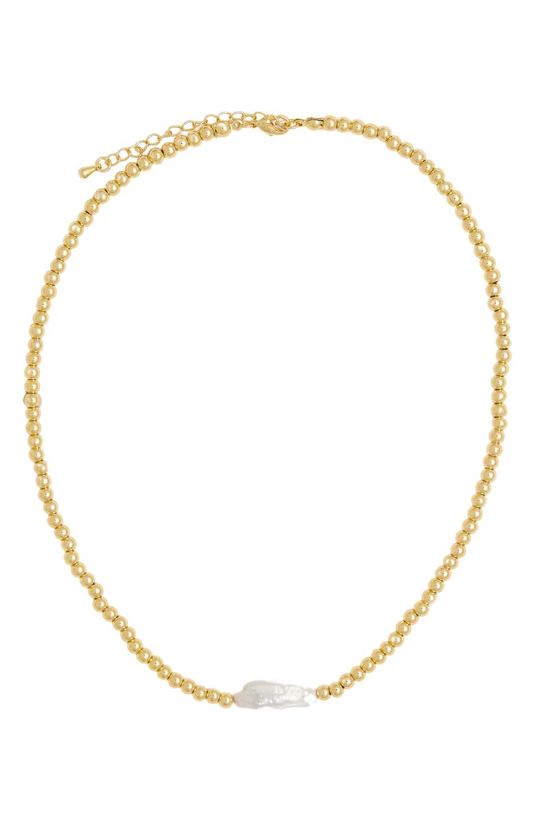 Petit Moments Freshwater Pearl Pendant Necklace, Main, color, 