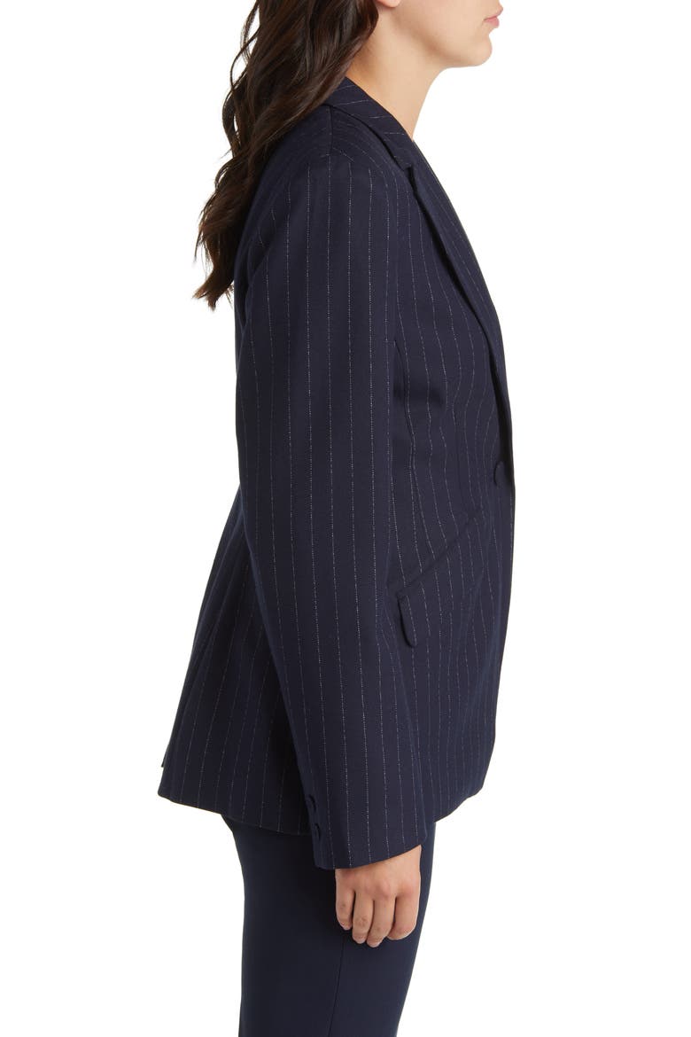 The Favorite Pinstripe Blazer, Alternate, color, NAVY PINSTRIPE