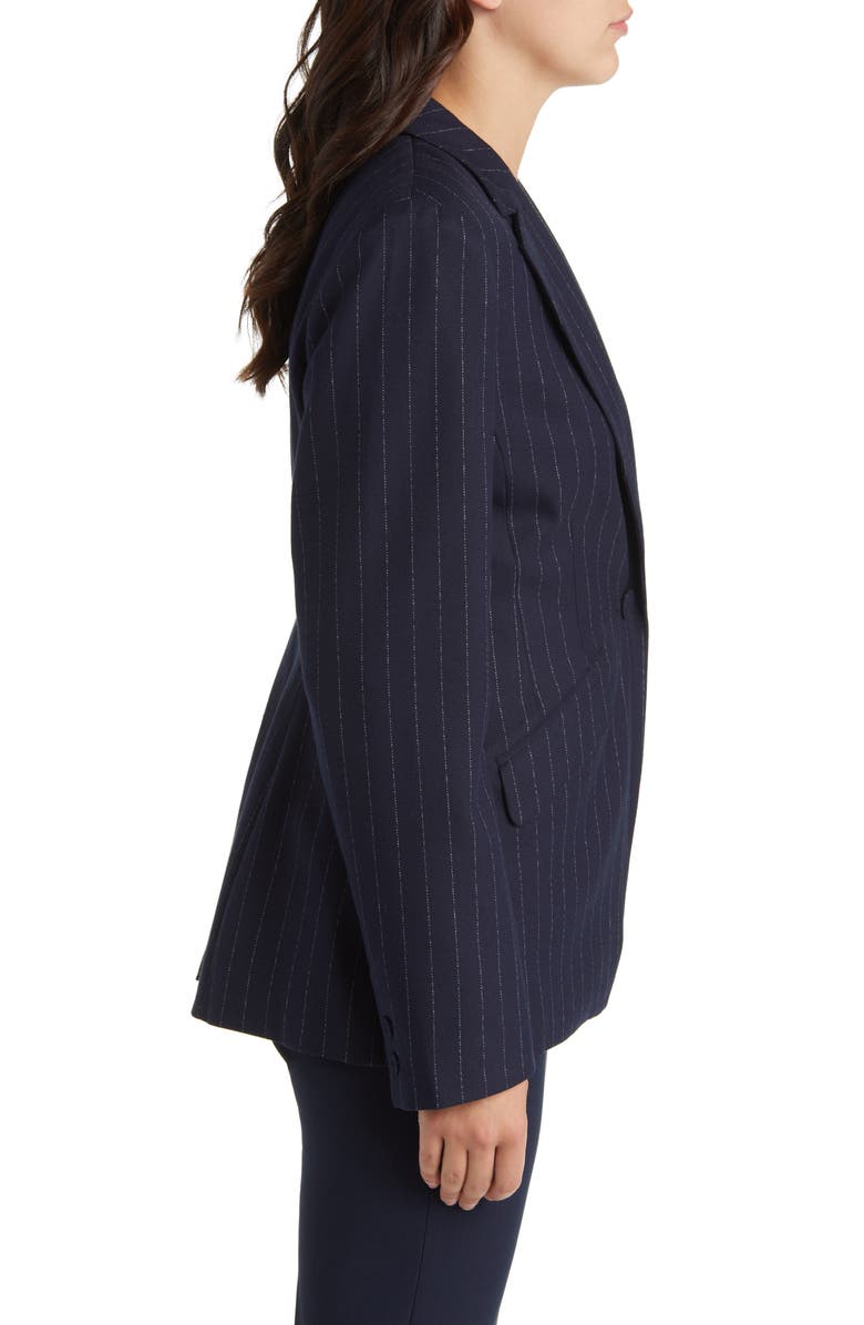 Favorite Daughter The Favorite Pinstripe Blazer, Alternate, color, Navy Pinstripe