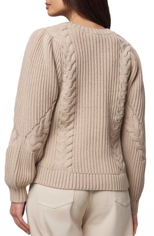 Splendid Sophie Mixed Stitch Cotton Blend Sweater In Neutral