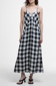 Barbour Maya Plaid Linen Dress