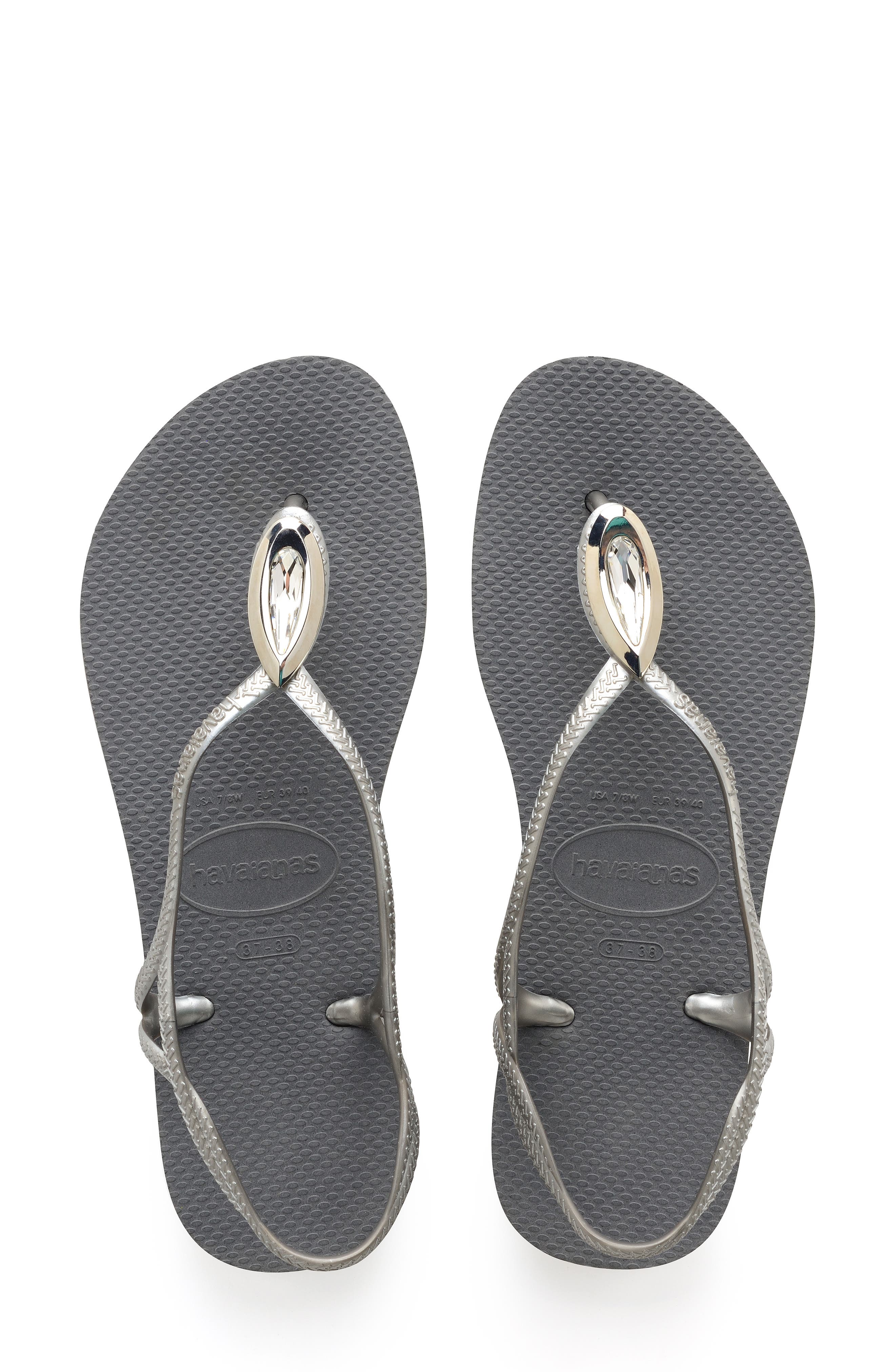 Luna Sandal, Main, color, STEEL GREY