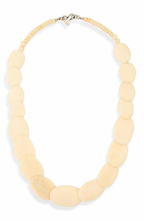 Kenneth Jay Lane Pebble Beaded Necklace
