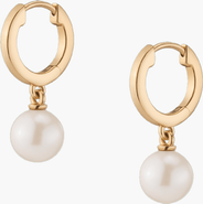 Aurate New York Pearl Huggie Earrings