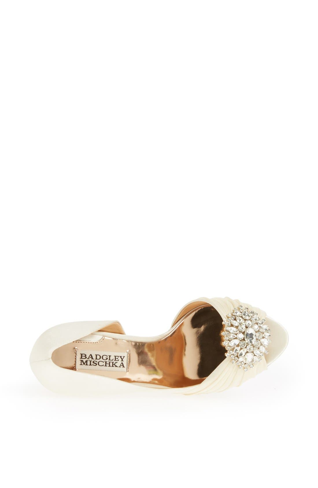 Badgley Mischka 'Pearson' Pump, Alternate, color, VANILLA SATIN