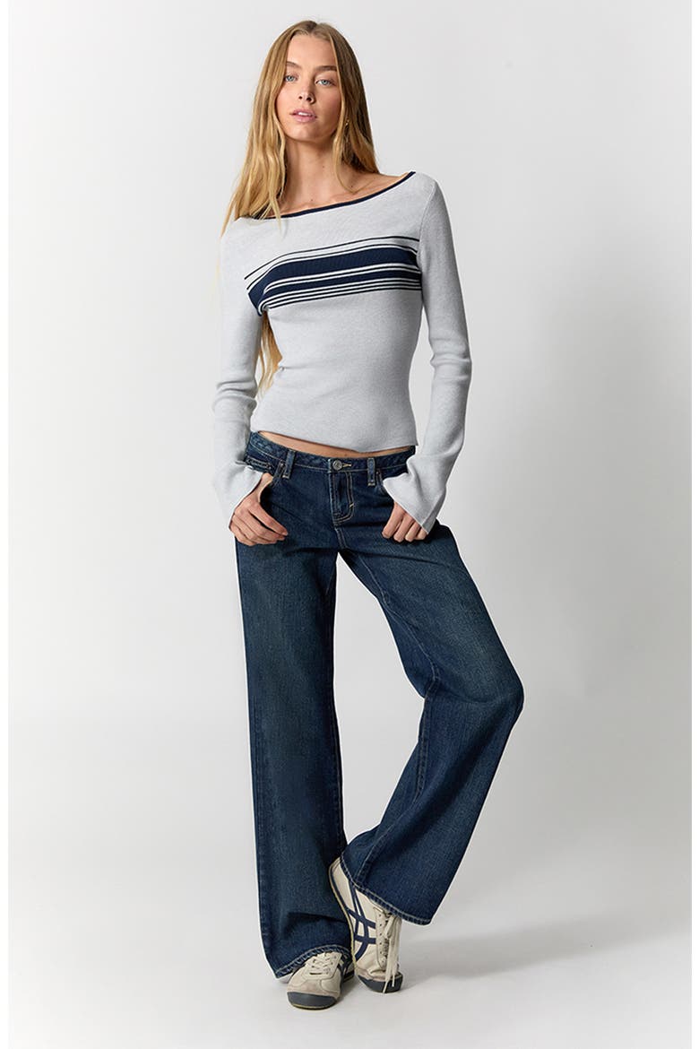 Zoe Low Rise Girlfriend Jeans, Alternate, color, DARK INDIGO