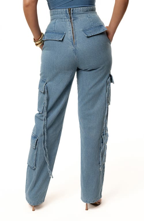 Jluxlabel Denim Utility Pants In Blue